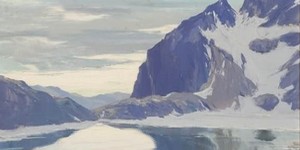 Tableau d'un lac de montagne de l'artiste peintre Charles Contencin